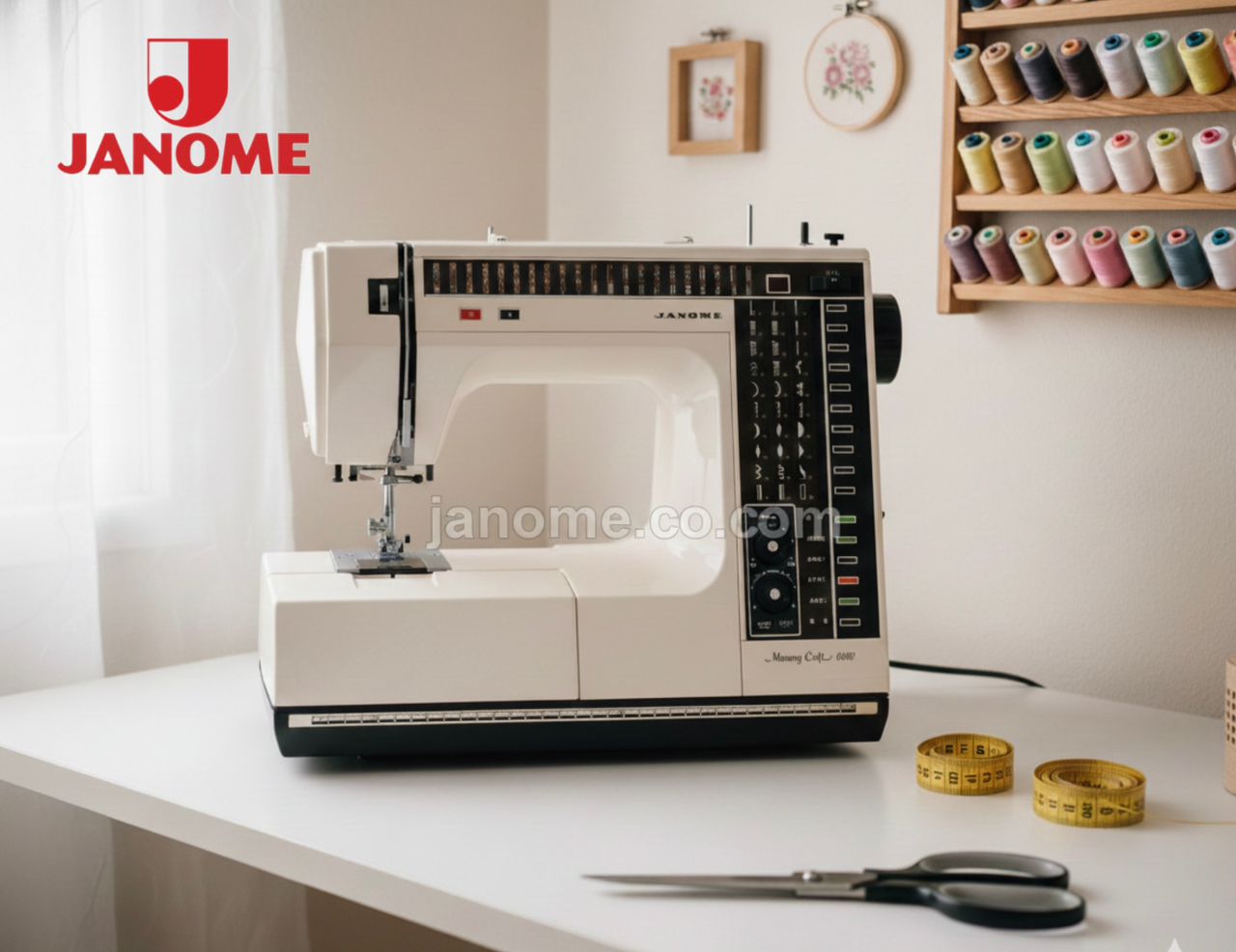 چرخ خیاطی و گلدوزی ژانومه استوک ژاپن مدل 6000